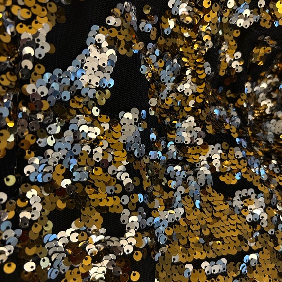 Reversible sequin one shoulder dress - Picture 3 of 3